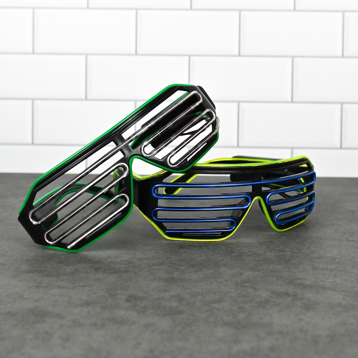 Led Stripe Party Ligh Up Sunglasses Wicked Partystore 4