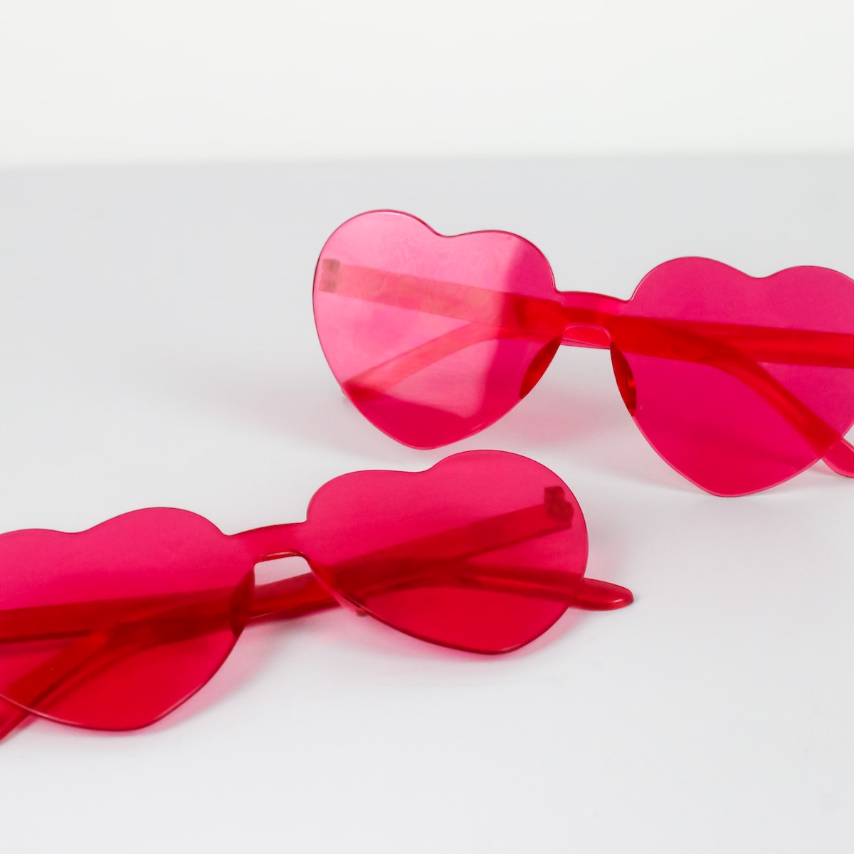 Heart Sunglasses Dark Pink Wicked Partystore 2