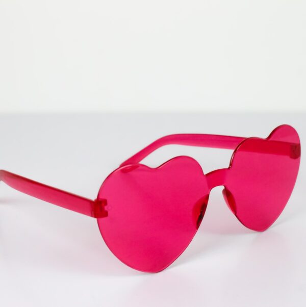 Heart Sunglasses Dark Pink Wicked Partystore 3