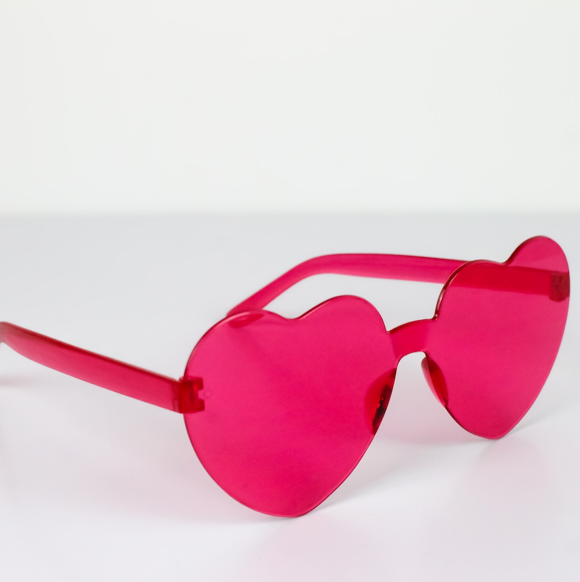 Heart Sunglasses Dark Pink Wicked Partystore 3