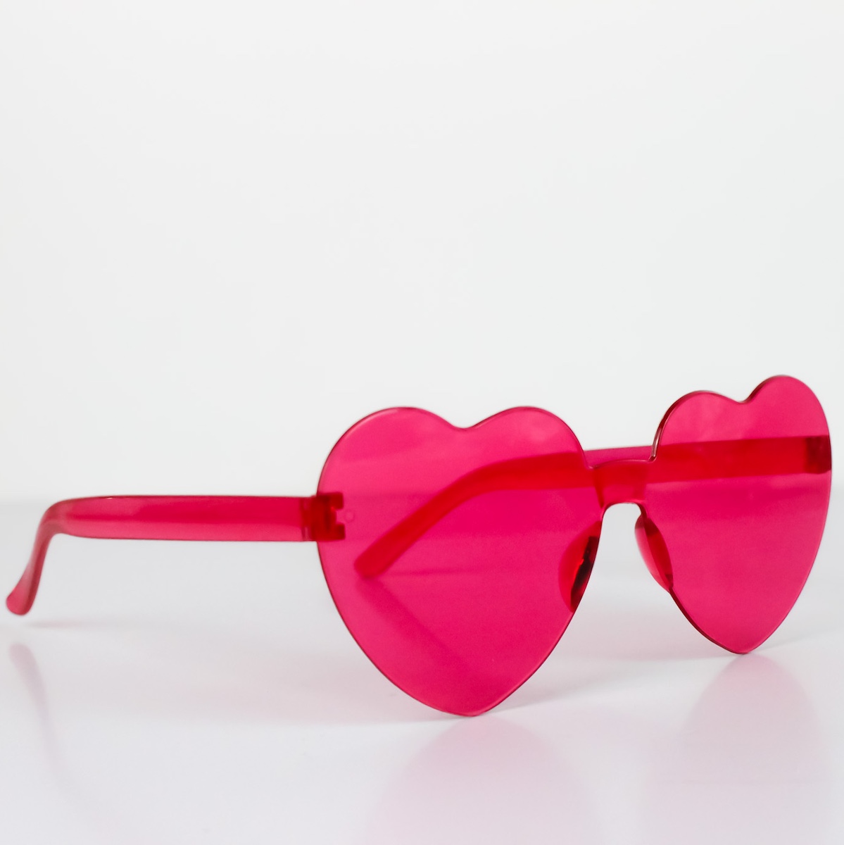 Heart Sunglasses Dark Pink Wicked Partystore Main