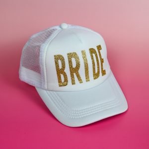 White Bride Baseball Cap Hat Wicked Partystore 1