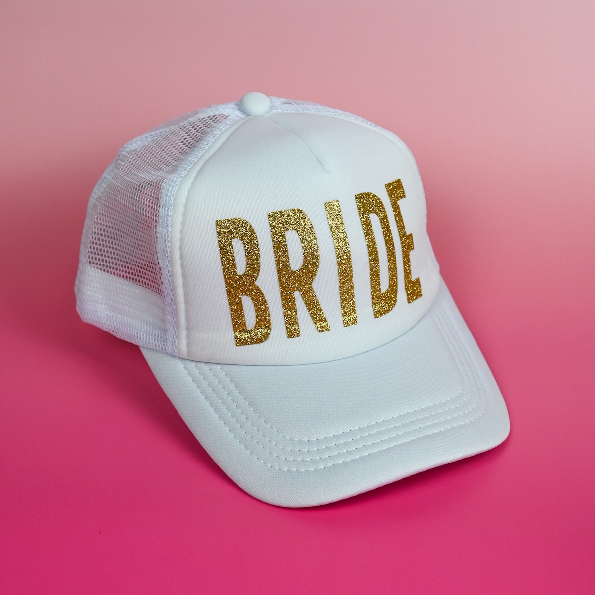 White Bride Baseball Cap Hat Wicked Partystore 1