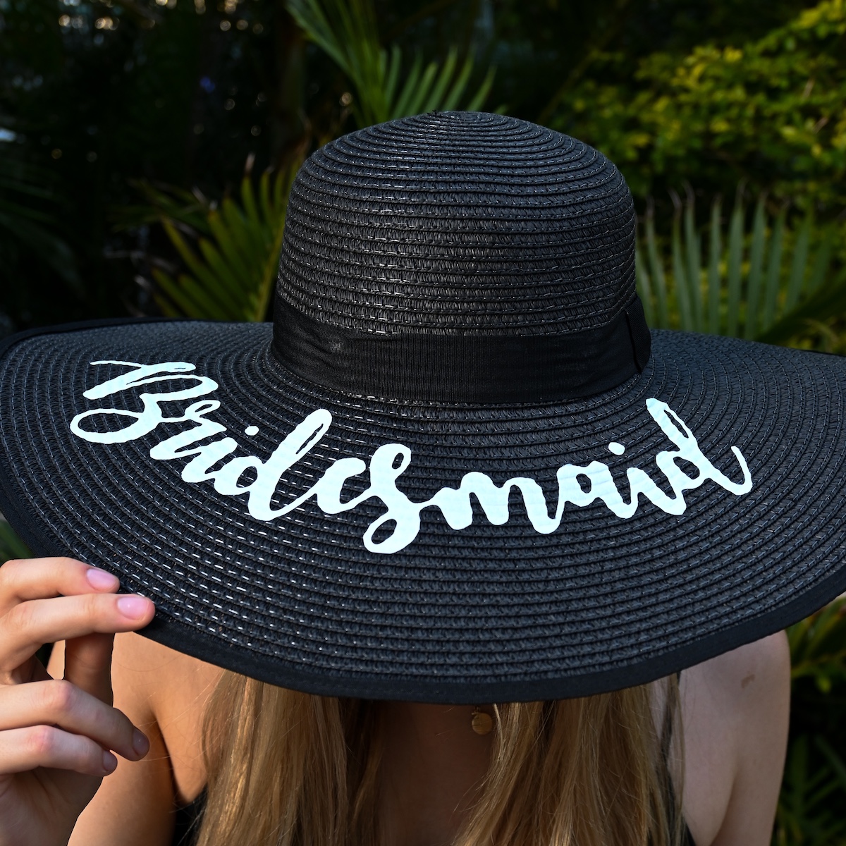 Wicked Party Store Black Bridesmaid Floppy Hat 1