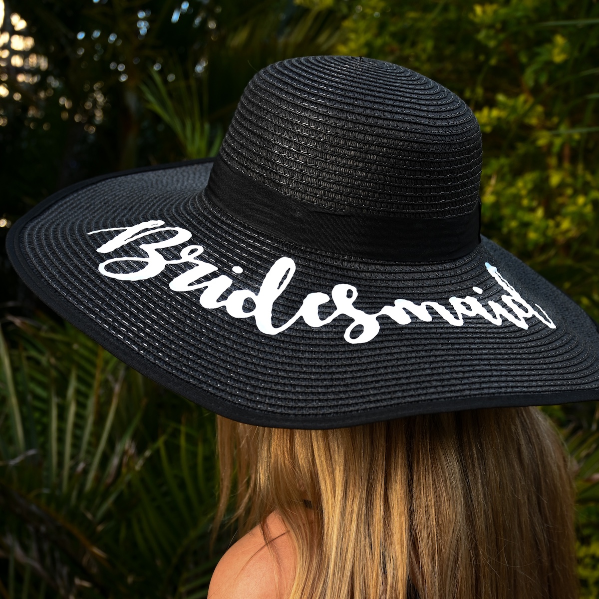 Wicked Party Store Black Bridesmaid Floppy Hat 2