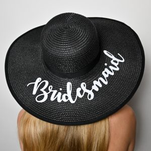 Wicked Party Store Black Bridesmaid Floppy Hat 3