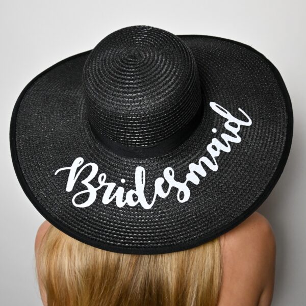 Wicked Party Store Black Bridesmaid Floppy Hat 3