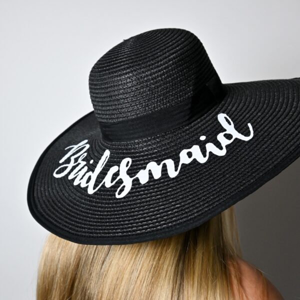 Wicked Party Store Black Bridesmaid Floppy Hat 5