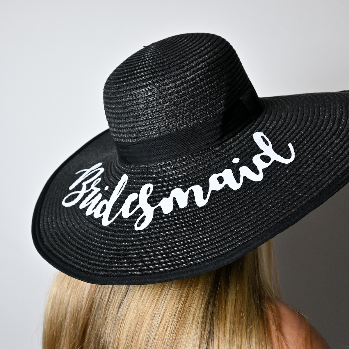 Wicked Party Store Black Bridesmaid Floppy Hat 5
