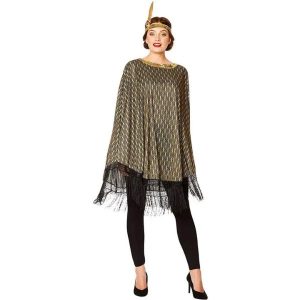 1920s Great Gatsby Poncho Headband Costume Wicked Party Store