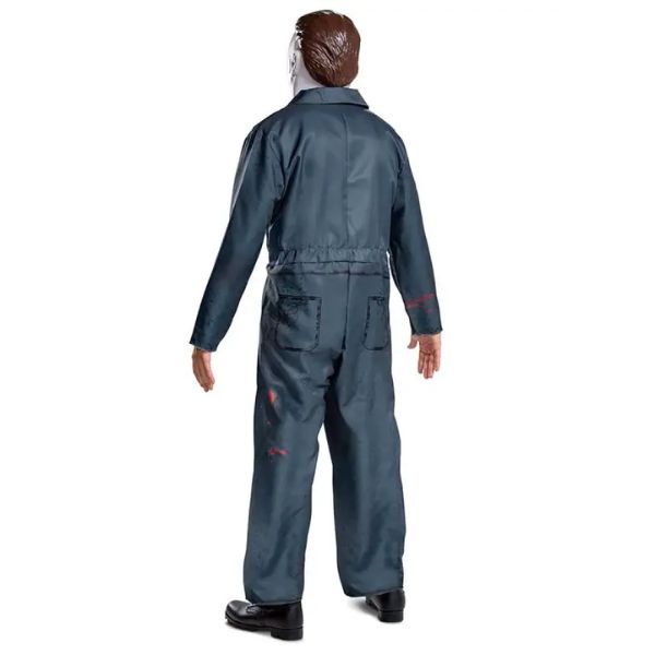 Bloody Michael Myers Inspired Black Boiler Suit Back Costume Wicked Party Store