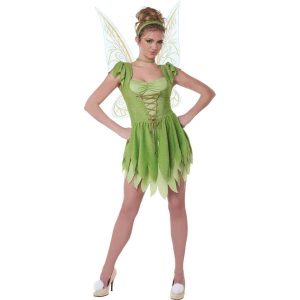 Cute Green Tinkerbell Fairy Costume Wicked Party Store