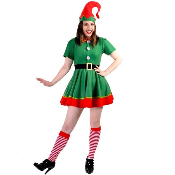 Green Christmas Elf Costume Wicked Party Store