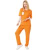 Jailbird Orange Prisoner Costume Wicked Party Store