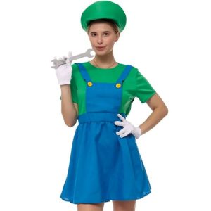Luigi Inspired Green Character Zoomed Costume Wicked Party Store