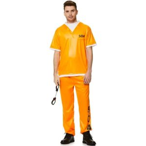 Orange Prisoner Posed Costume Wicked Party Store