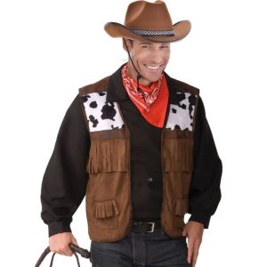 Outback Cowboy Vest Costume Wicked Party Store
