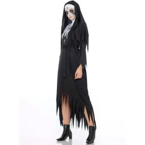 Possessed Demon Nun Halloween Side Costume Wicked Party Store