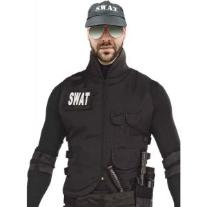 Swat Police Vest Zoom Costume Wicked Party Store