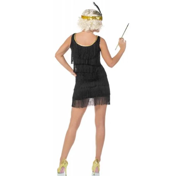 Short Black 1920s Flapper Dress Back Costume Wicked Party Store