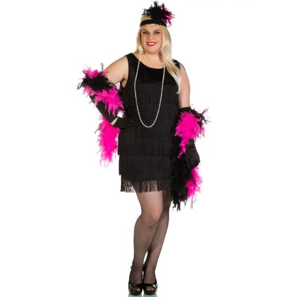 Short Black 1920s Flapper Dress Costume Plus Wicked Party Store