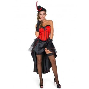 Showgirl Red Black Burlesque Costume Wicked Party Store