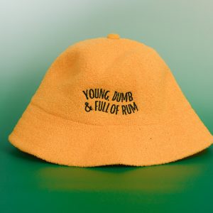 Terry Towel Bucket Hat Yellow Young Dumb And Full Of Rum Wicked Partystore 3