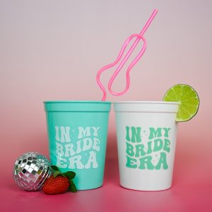 In My Bride Era Turquoise Party Cups Wicked Partystore 1
