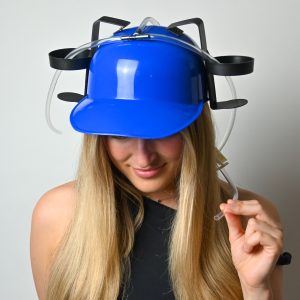 Blue Beer Helmet Drinking Hat Wicked Partystore 3