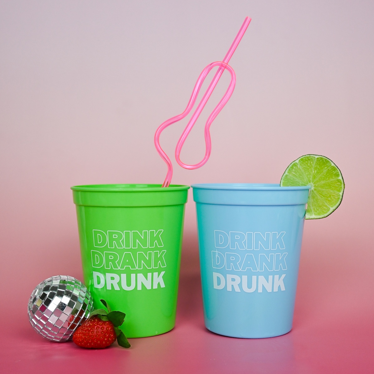 Drink Drank Drunk Green Party Cups Wicked Partystore 3