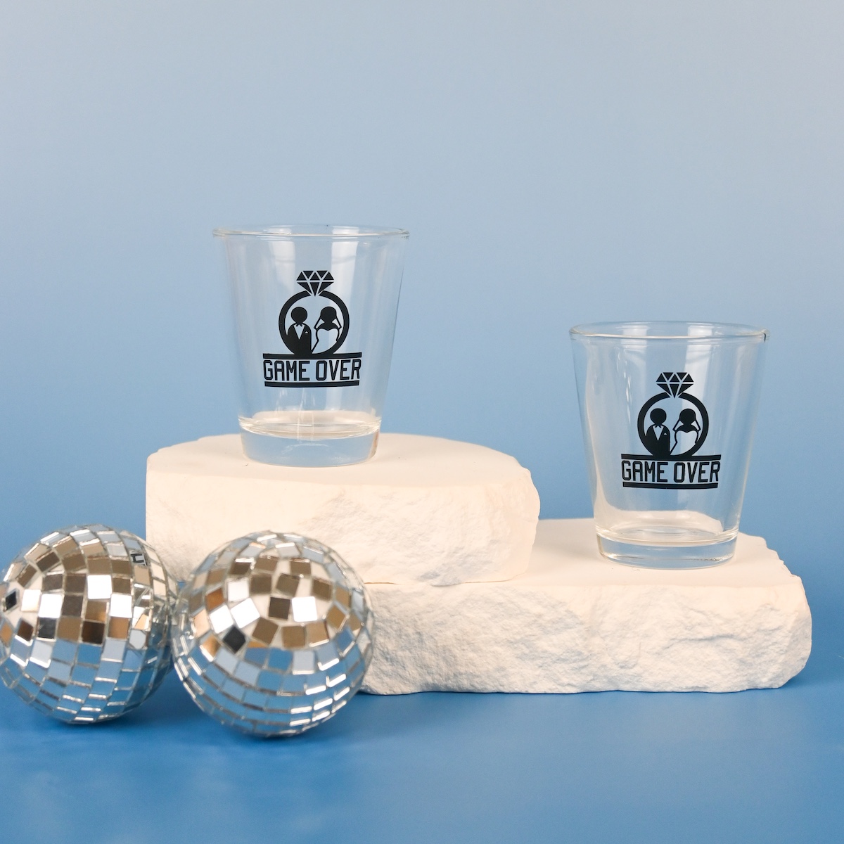 Game Over Wedding Shot Glasses Wicked Partystore 1