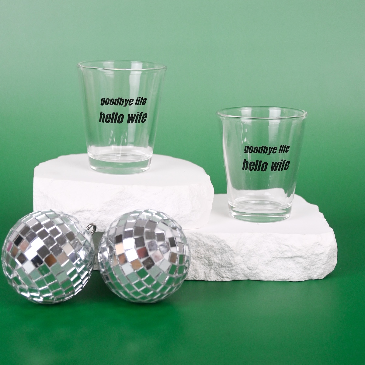 Goodbye Life Hello Wife Shot Glass Wicked Partystore 4