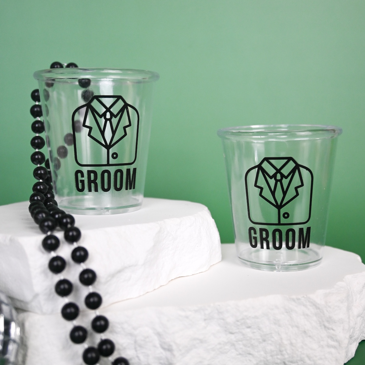 Groom Plastic Shot Glass Wicked Partystore 3