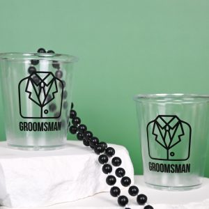 Groomsmen Plastic Shot Glasses Wicked Partystore 2