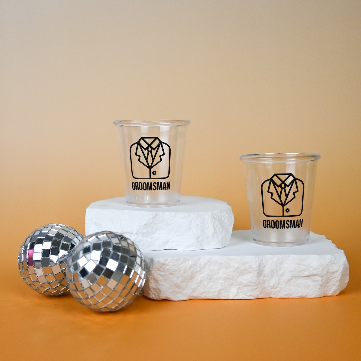 Groomsmen Plastic Shot Glasses Wicked Partystore 4