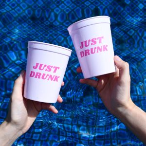 Just Drunk Pink Party Cups Wicked Partystore 1