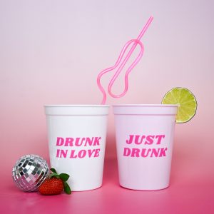 Just Drunk Pink Party Cups Wicked Partystore 2