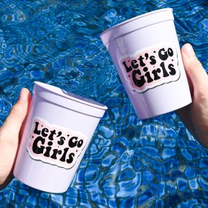 Lets Go Girls Party Cups Purple Wicked Partystore 1