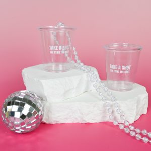 Plastic Shot Glasses Take A Shot Im Tying The Knot Wicked Partystore 1