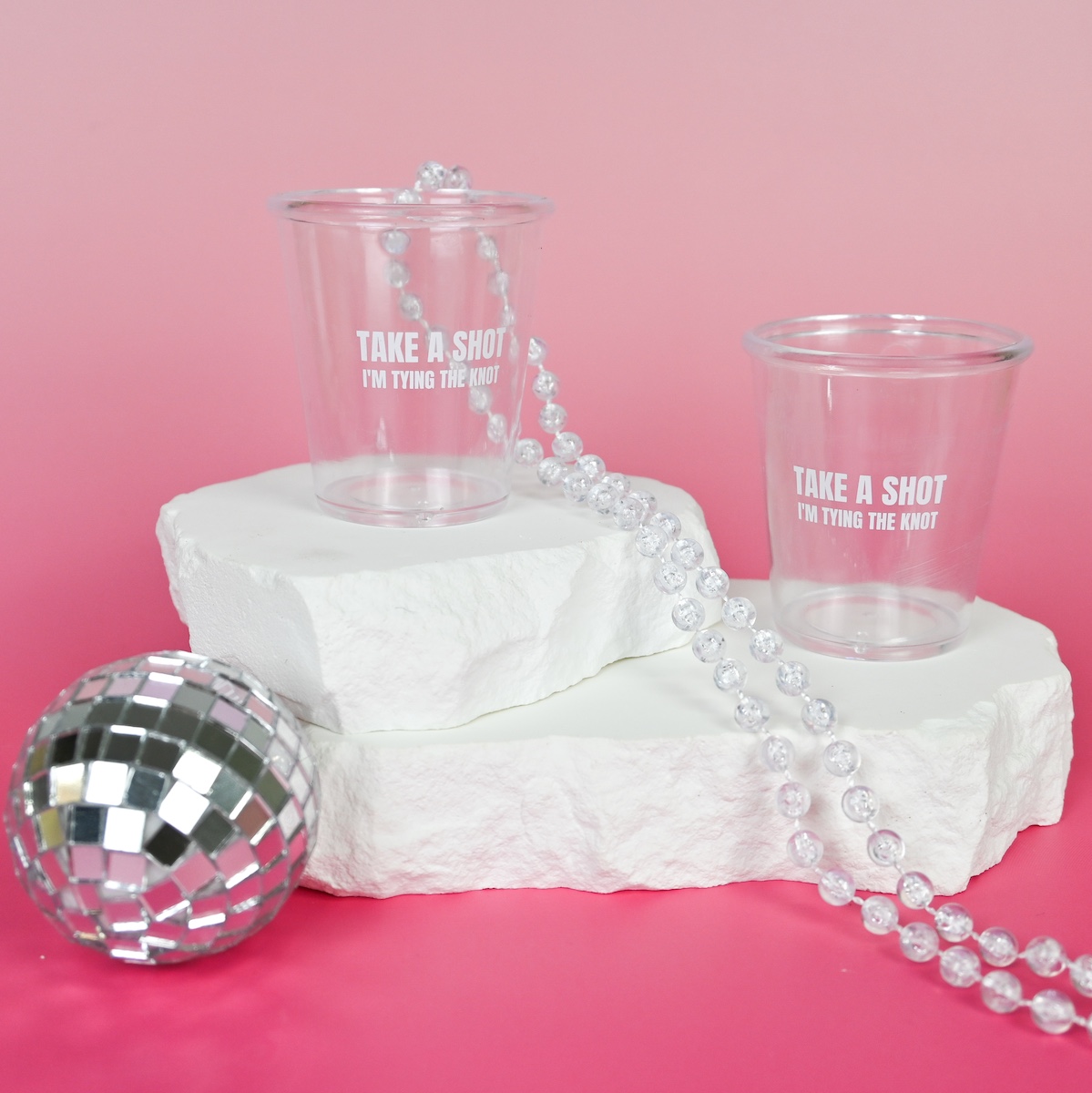 Plastic Shot Glasses Take A Shot Im Tying The Knot Wicked Partystore 1