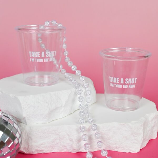 Plastic Shot Glasses Take A Shot Im Tying The Knot Wicked Partystore 2