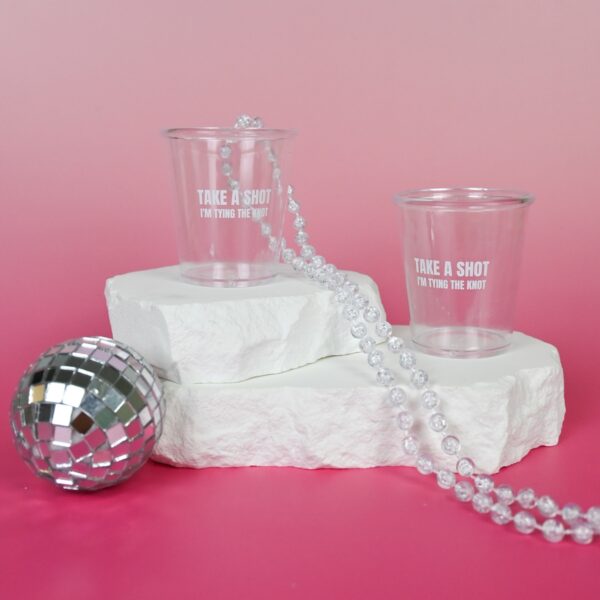 Plastic Shot Glasses Take A Shot Im Tying The Knot Wicked Partystore 3