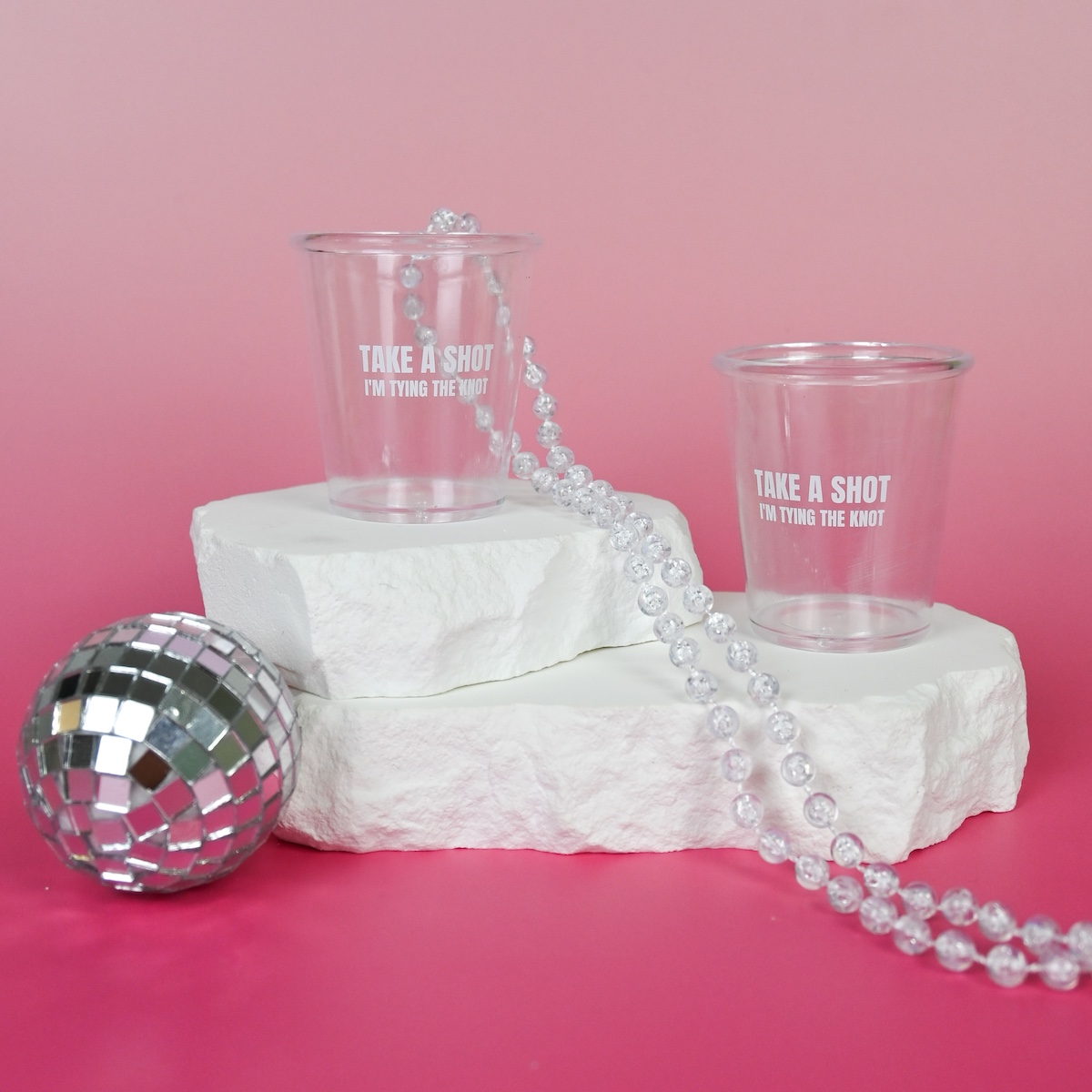 Plastic Shot Glasses Take A Shot Im Tying The Knot Wicked Partystore 3