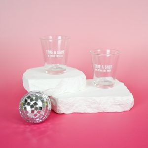 Wedding Shot Glasses Take A Shot Im Tying The Knot Wicked Partystore 1