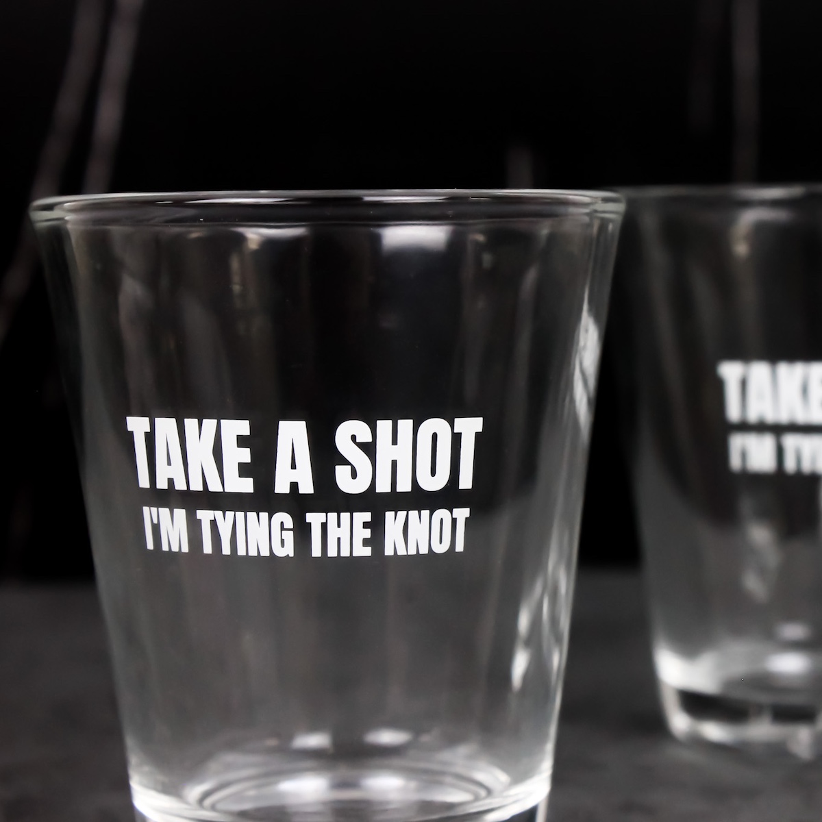 Wedding Shot Glasses Take A Shot Im Tying The Knot Wicked Partystore 4