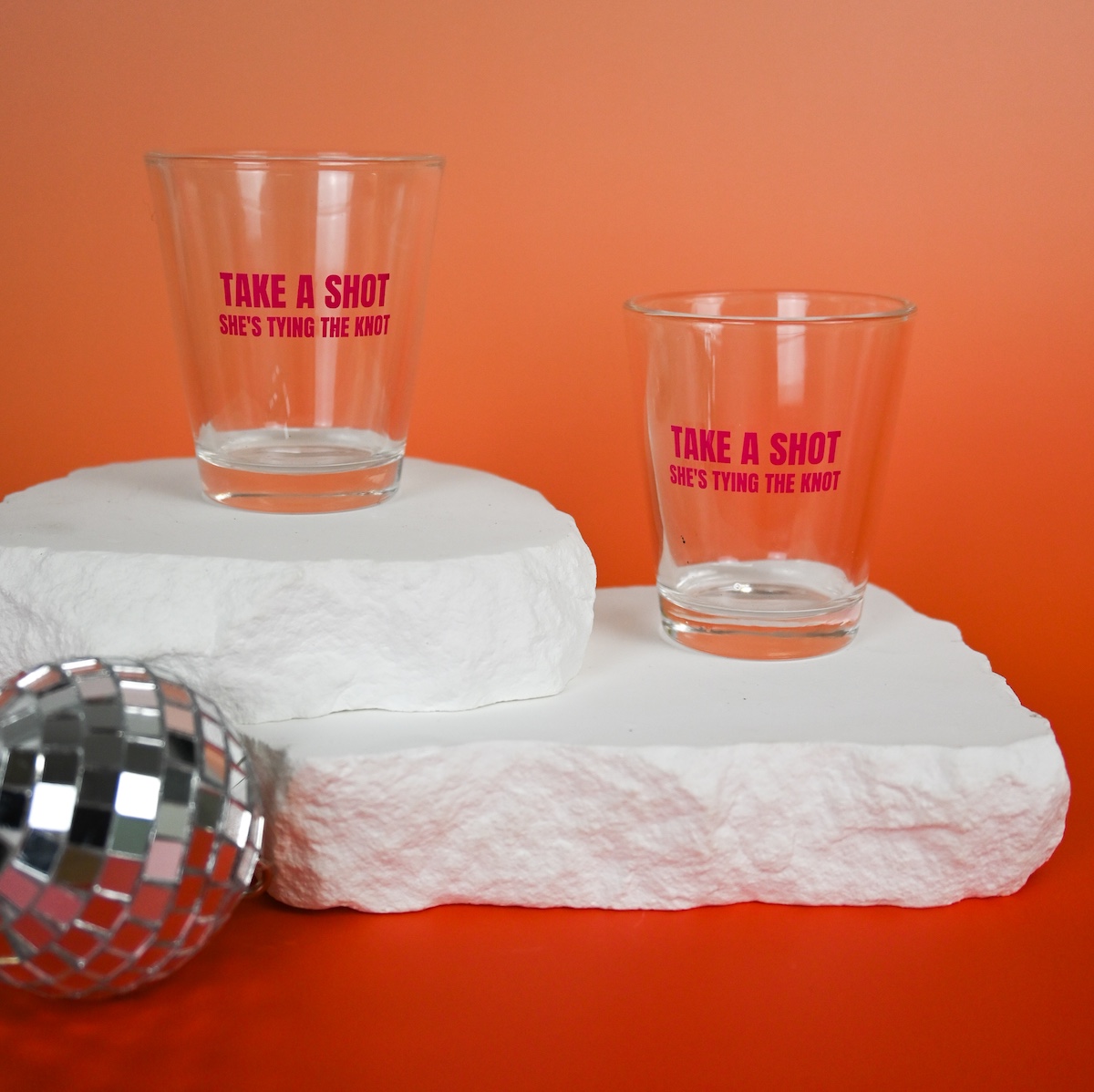 Wedding Shot Glasses Take A Shot Shes Tying The Knot Wicked Partystore 3
