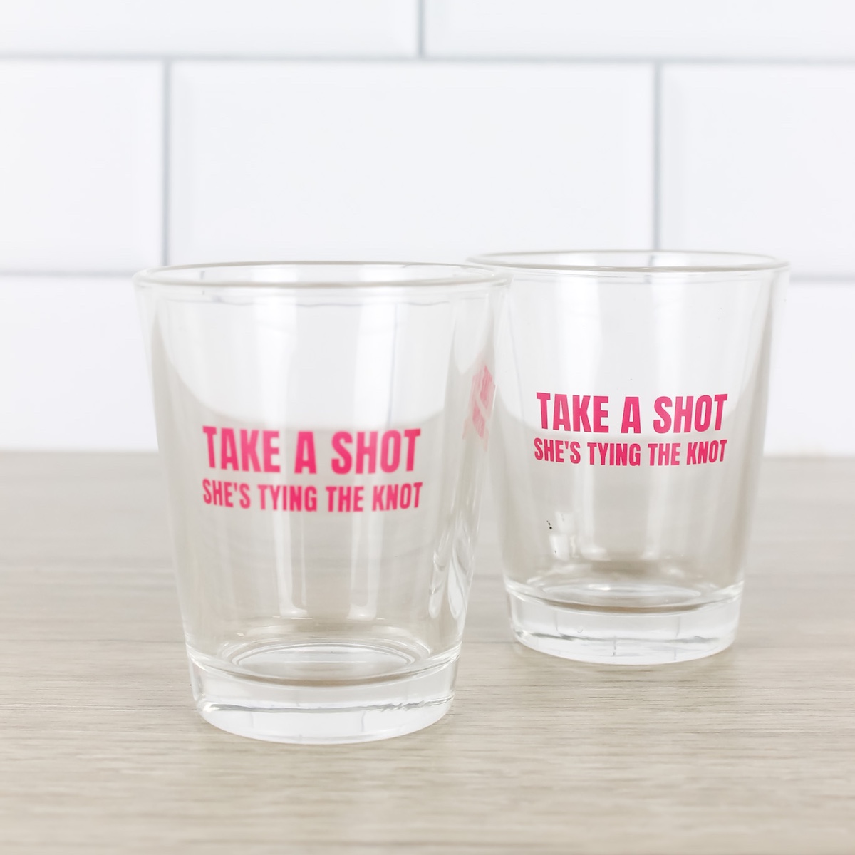 Wedding Shot Glasses Take A Shot Shes Tying The Knot Wicked Partystore 5