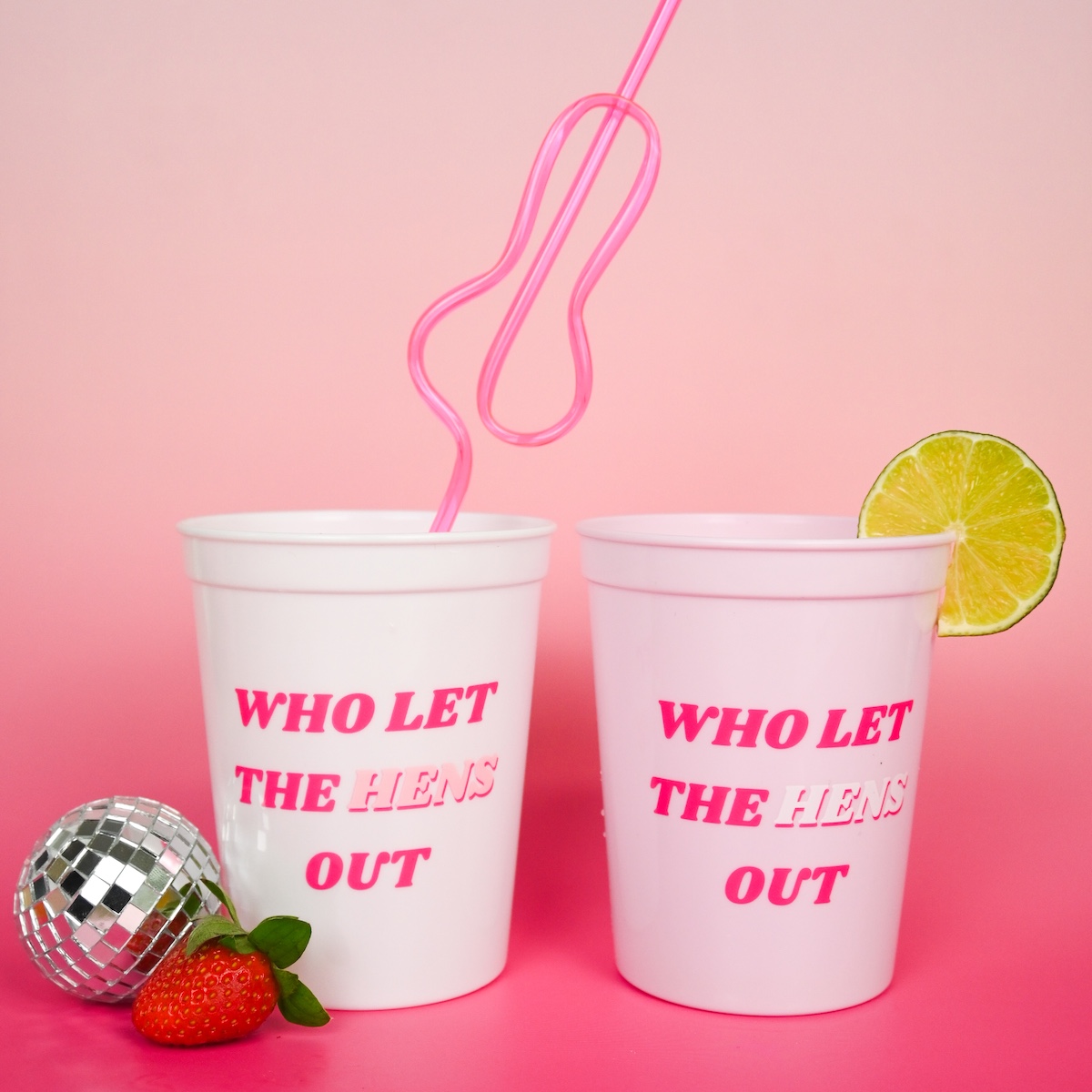 Who Let The Hens Out Light Pink Wicked Partystore Cups 4