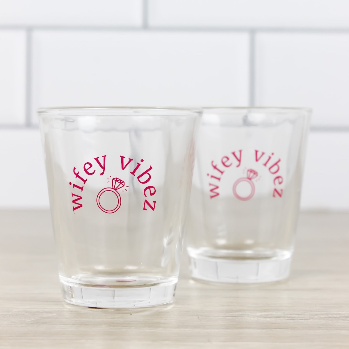 Wifey Vibez Wedding Shot Glasses Wicked Partystore 3