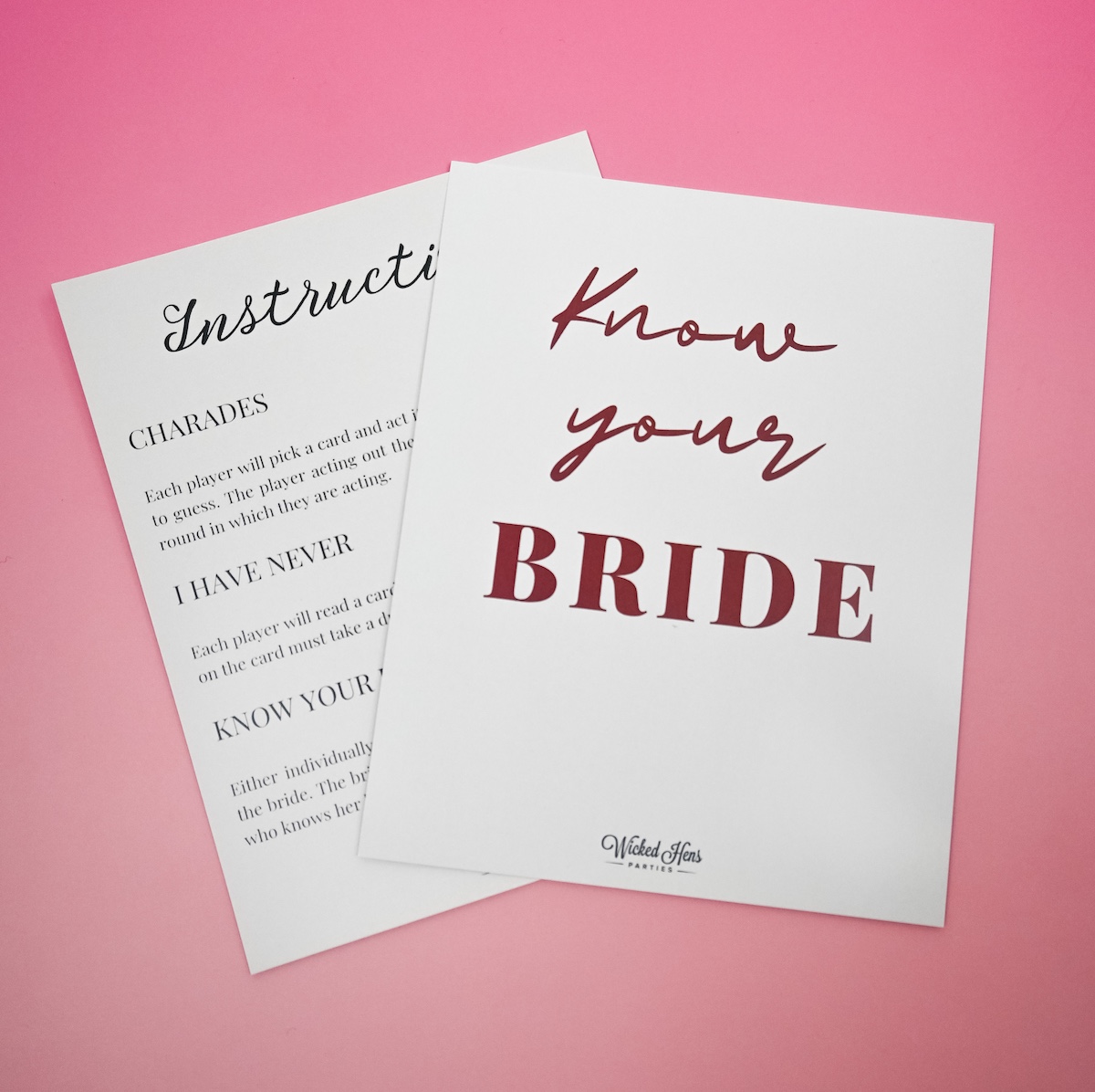 Know Your Bride Hens Card Game Wicked Party Store